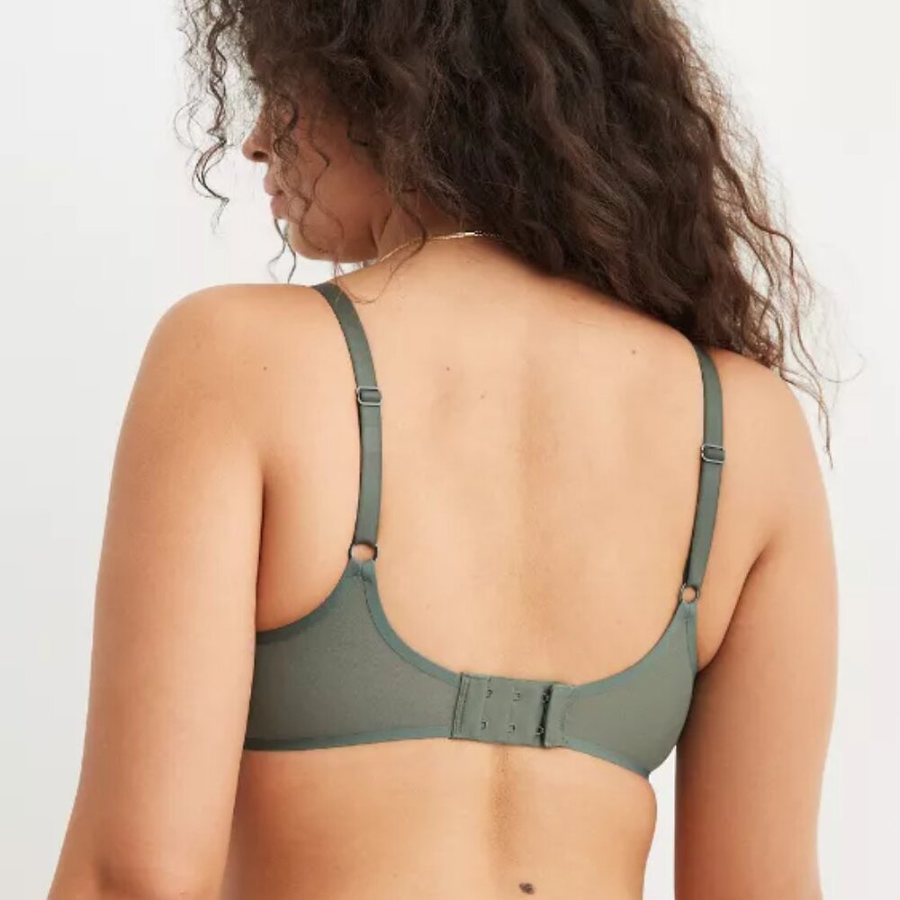 Aerie SMOOTHEZ Mesh Unlined Bra in Royal Palm 36C NWT - Picture 2 of 10